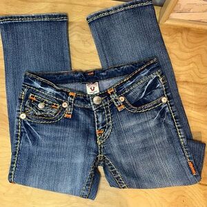 True Religion Boot Cut Low Rise Blue Jeans